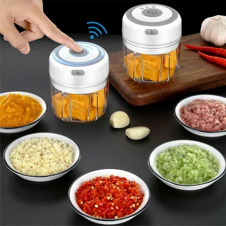 Electric garlic beater garlic press automatic garlic machine kitchen gods