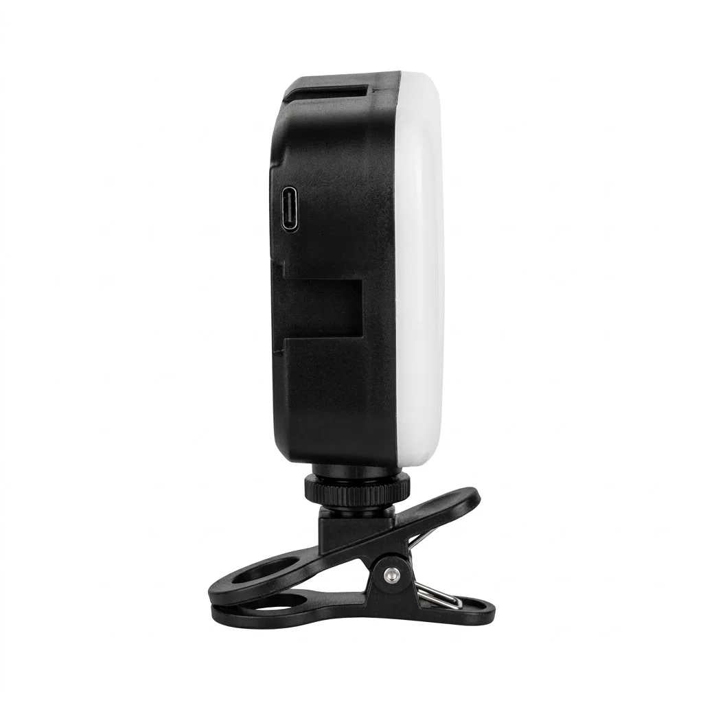 MINI RING LIGHT FORMAT CARRE - RGB FILL LIGHT -  AVEC CABLE TYPE-C ET SUPPORT DE FIXATION