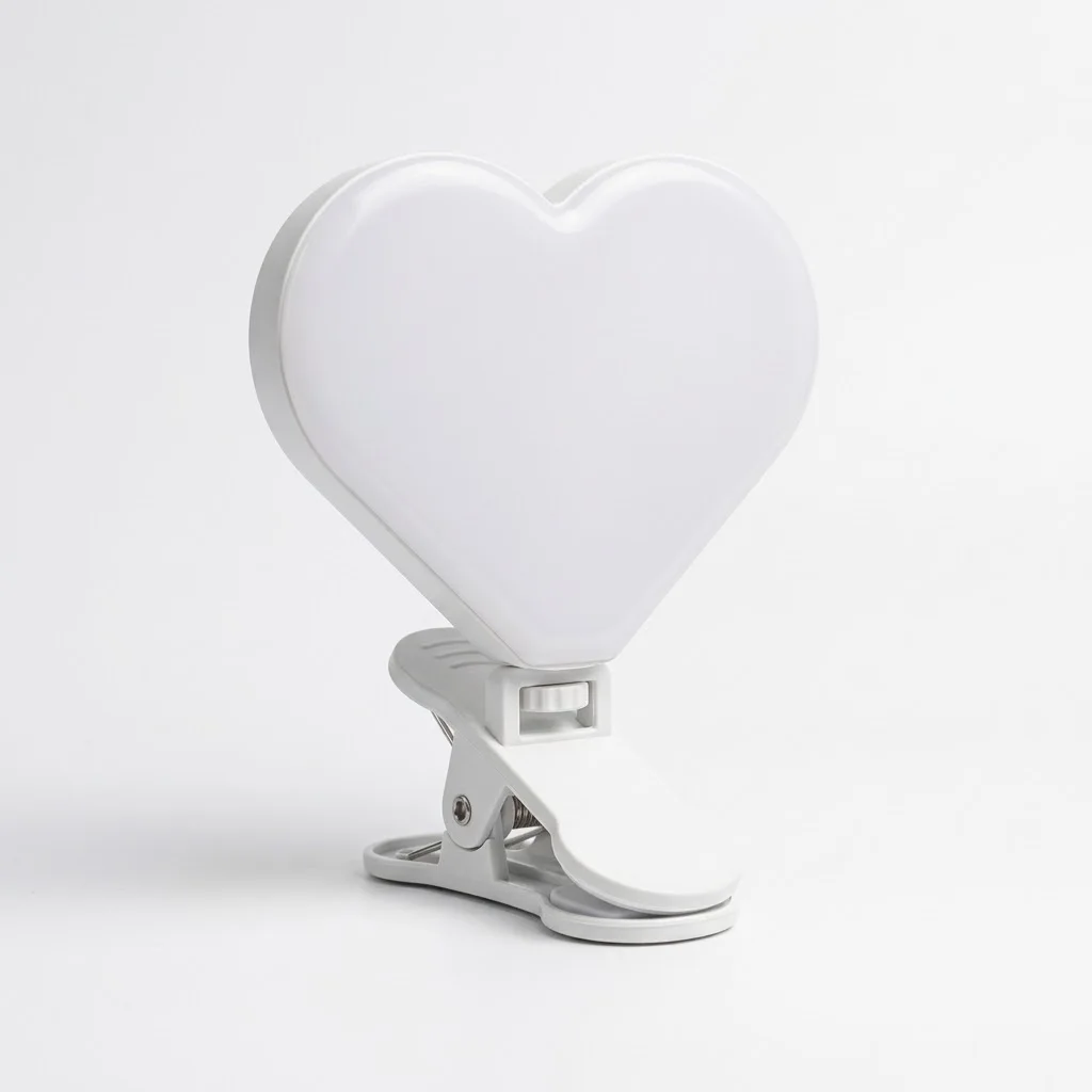 MINI RING LIGHT FORMAT COEUR - RGB FILL LIGHT -  AVEC CABLE TYPE-C ET SUPPORT DE FIXATION