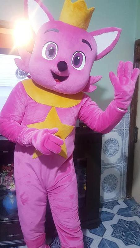 Mascotte de Renard rose