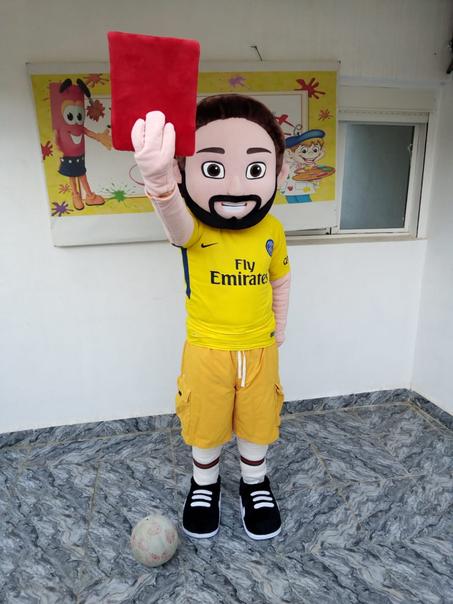 Mascotte joueur foot