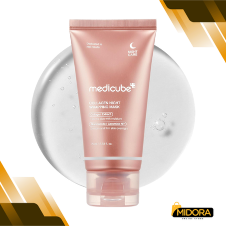 ماسك الوجه الليلي المقشر من ميديكوب بالكولاجين – عناية بالمرونة والترطيب