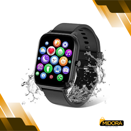 ساعة ذكية للرجال والنساء متوافقة مع iPhone وSamsung وهواتف Android 🖤