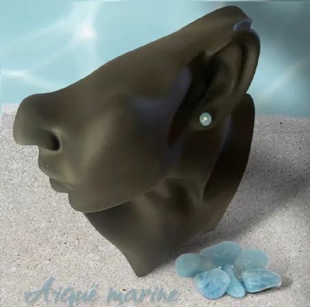 boucles d'oreille aiguë marine