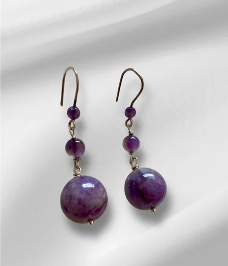 boucles d'oreille améthyste