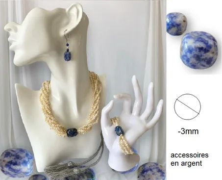 Ensemble authentique johar et sodalite dalmatien