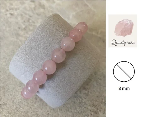 Bracelet ajustable quartz rose