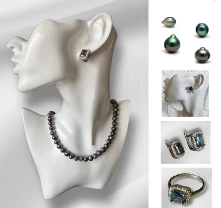 Ensemble perles de tahiti & mystic zircon