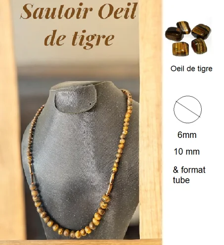 Sautoir oeil de tigre