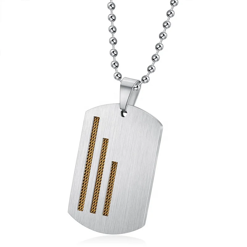Chaîne inoxydable or plaqué et argent