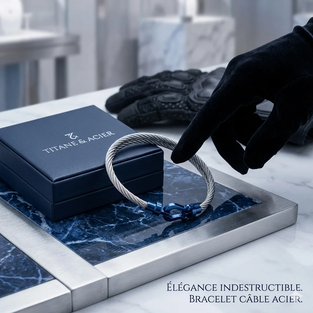 Bracelets inoxydable bordé d'Or plaqué et argent