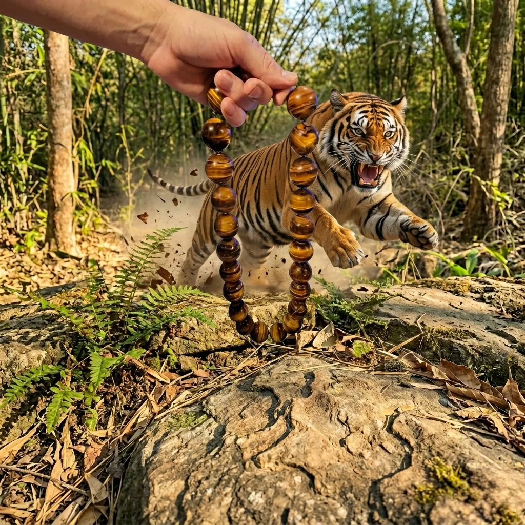 Collier et son bracelet oeil de tigre