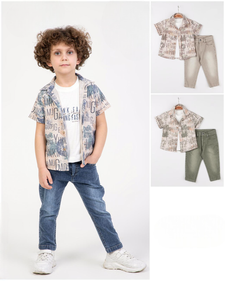 طقم أولاد 3 قطع – أناقة عصرية بلمسة مميزة