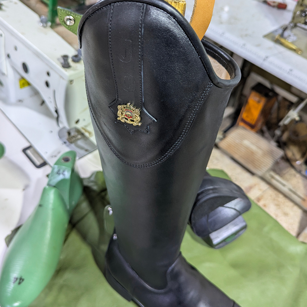 Black Leather Horse Riding Boot