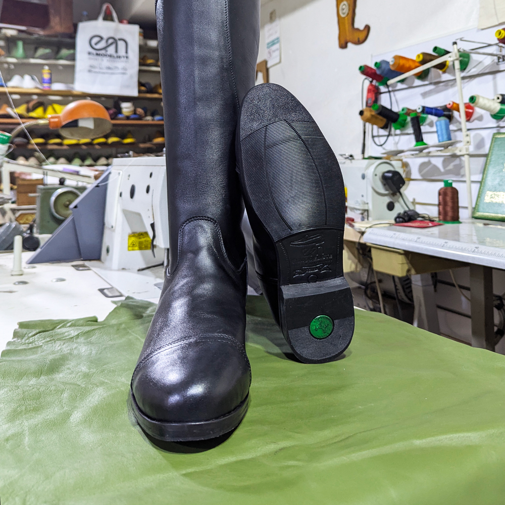 Black Leather Horse Riding Boot