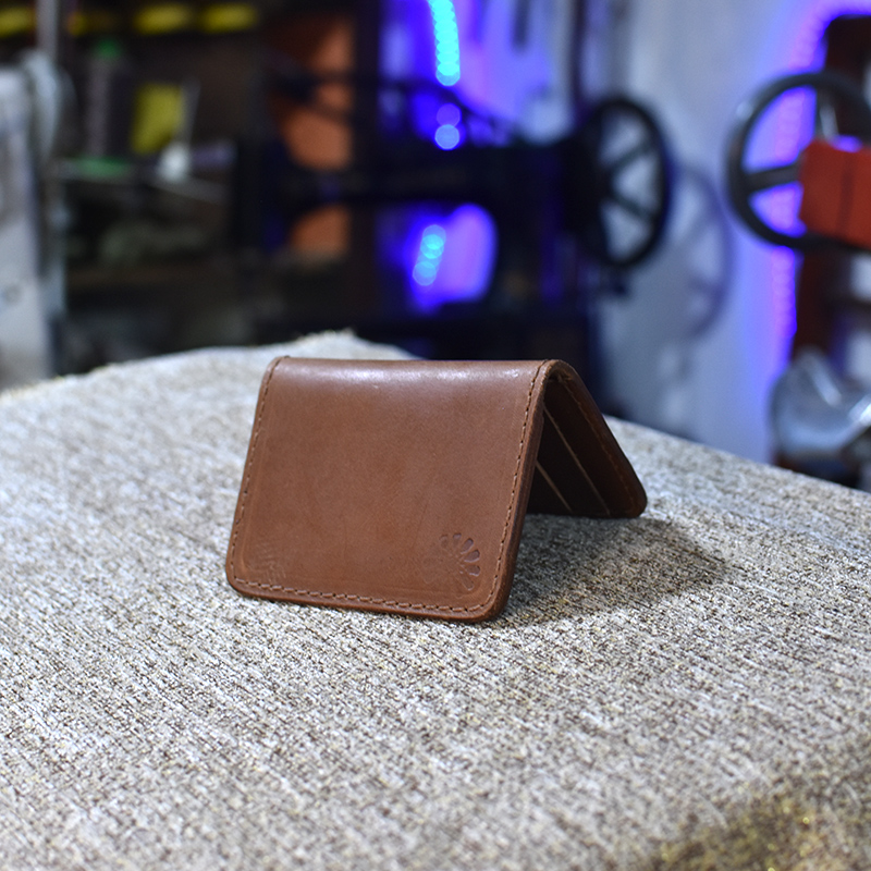 Leather Card Holder - Camel