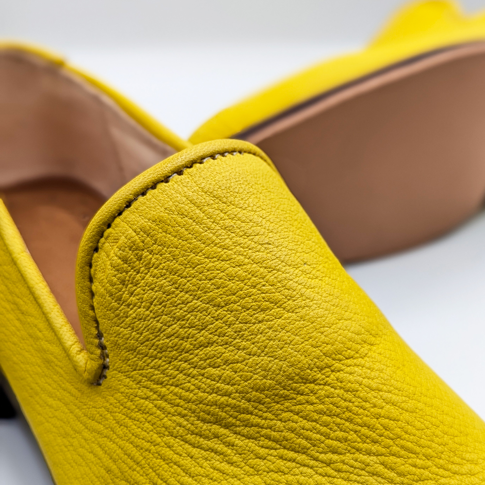 Yellow Ziwani Leather Slip-On Loafer