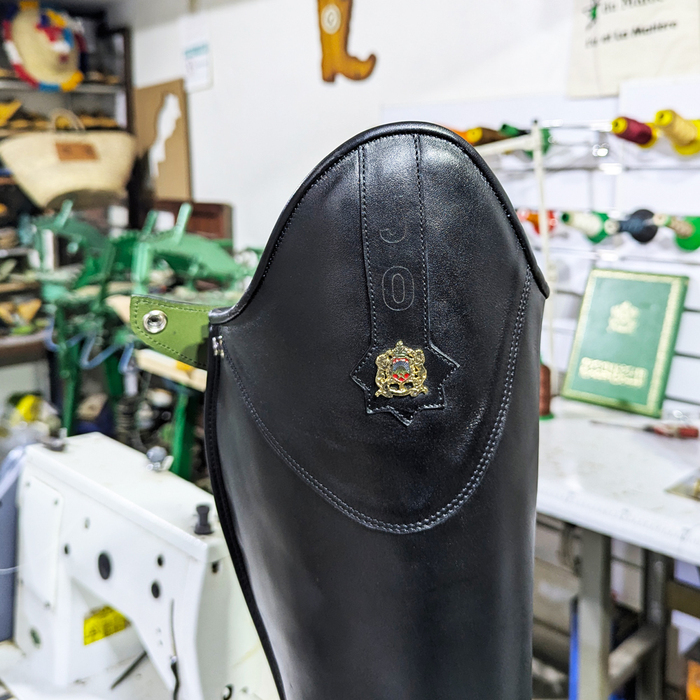 Black Leather Horse Riding Boot