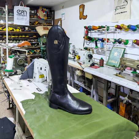 Black Leather Horse Riding Boot