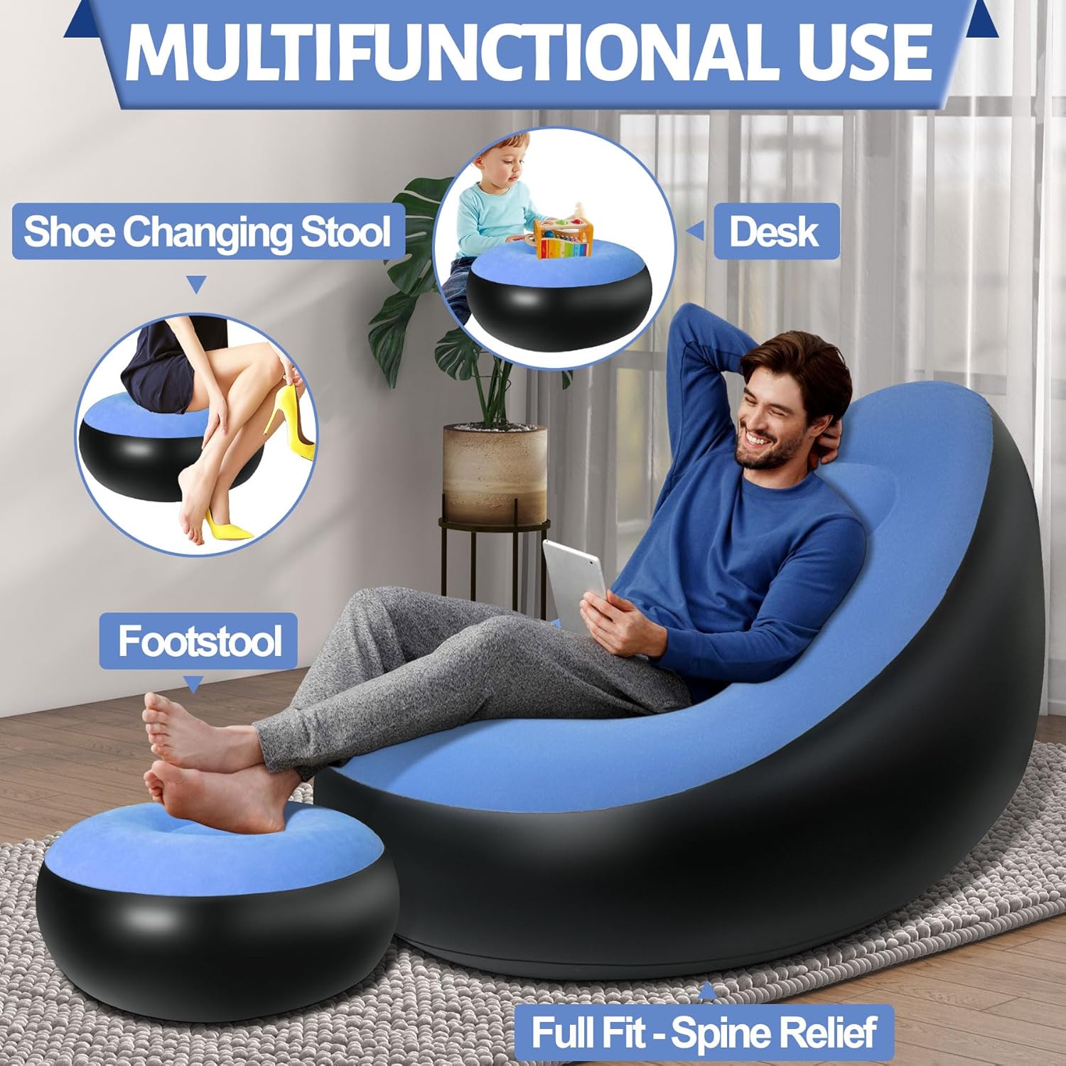 Fauteuil Gonflable avec Pouf SeaSlep