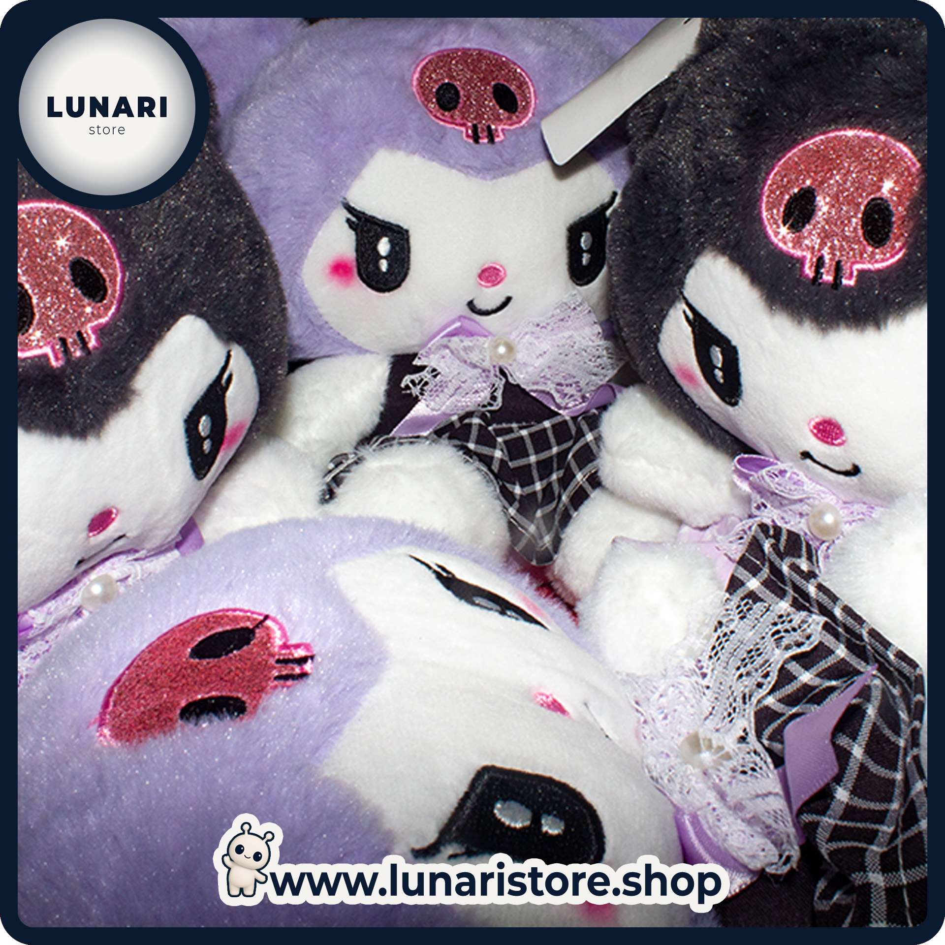 🖤 Peluche Kuromi 💜 – Douce, mignonne et adorable - Qualité premium.