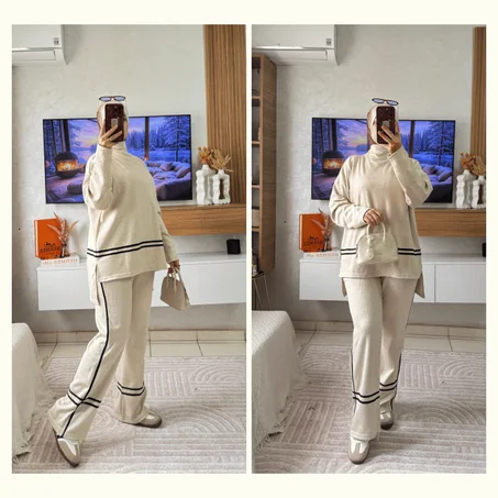 ✨ طقم شتوي أنيق ومريح 🖤