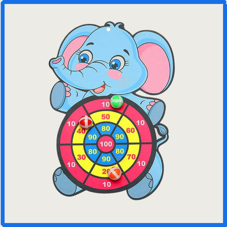 لوح رمي السهام كبير للاطفال، بلاستيك على شكل فيل