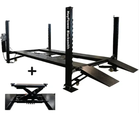 Mayflower Blacksmith Heavy Duty Four Post Lift Car lift Storage Service Pro 8000 Post And Lift Sliding Jack Bridge Jack 5500 lbs SJ5500 – Mayflower