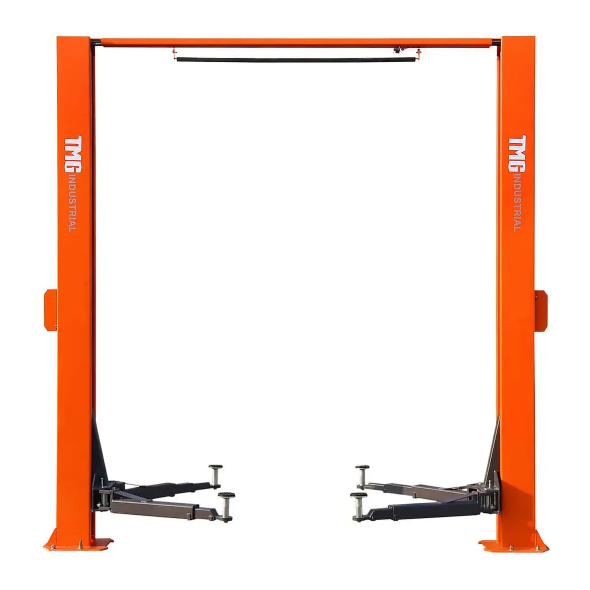 TMG-ALT100 10,000-lb Two Post Overhead Auto Lift, Symmetric Arms, 72" Lift Height, Dual-Point Lock Release.