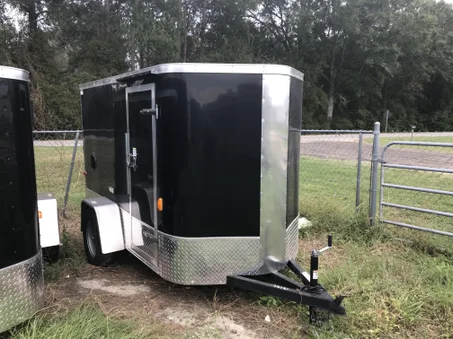 5×8 Single Axle Motorcycle Hauler – 4 Tie Downs – Wheel Chock – 5 Foot 6 Height