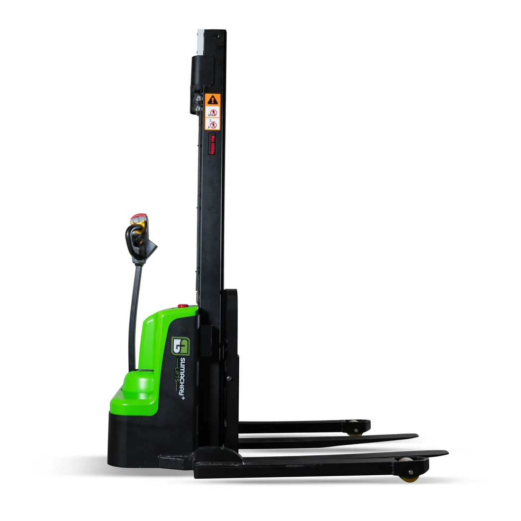 SST15+ 3300 lb Electric Pallet Stacker – 138" Lift Height