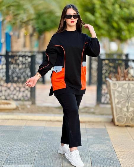 Ensemble tendance bicolore
