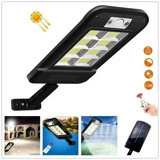 كشاف شمسي مع جهاز تحكم عن بعد وكاشف حركة للاستخدام الخارجي