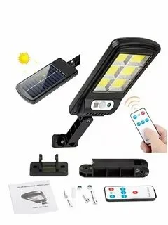 كشاف شمسي مع جهاز تحكم عن بعد وكاشف حركة للاستخدام الخارجي