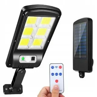 كشاف شمسي مع جهاز تحكم عن بعد وكاشف حركة للاستخدام الخارجي