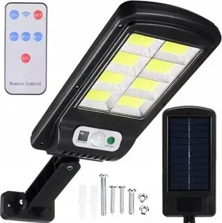 كشاف شمسي مع جهاز تحكم عن بعد وكاشف حركة للاستخدام الخارجي