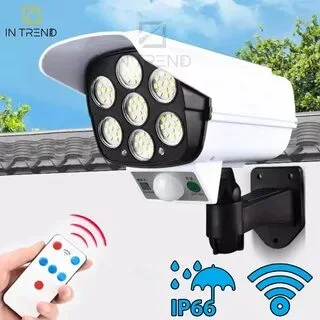 ضوء على شكل كاميرا يعمل بالطاقة الشمسية