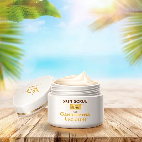 مقشر البشرة بمستخلص الفطر الريشي النقي