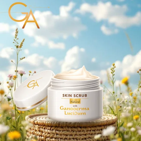 مقشر البشرة بمستخلص الفطر الريشي النقي