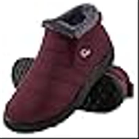 حذاء ثلج للنساء للشتاء: جزمة دافئة مبطنة بالفرو بطول الكاحل مريحة ومقاومة للماء وسهلة الارتداء وخفيفة الوزن للنساء