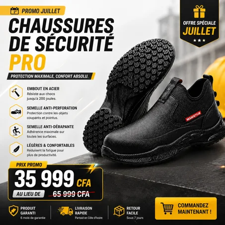 Chaussures de sécurité de chef imperméables
