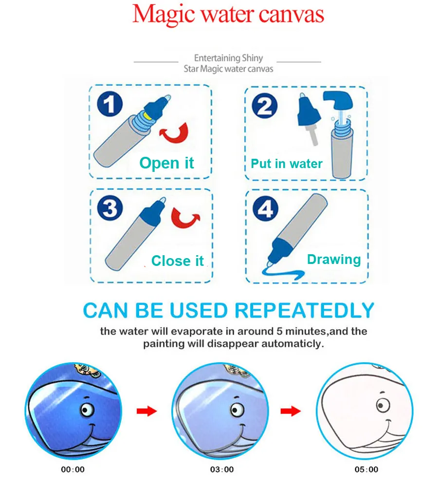 كتاب التلوين للأطفال قابل لإعادة الاستخدام في قطر الحبيبة