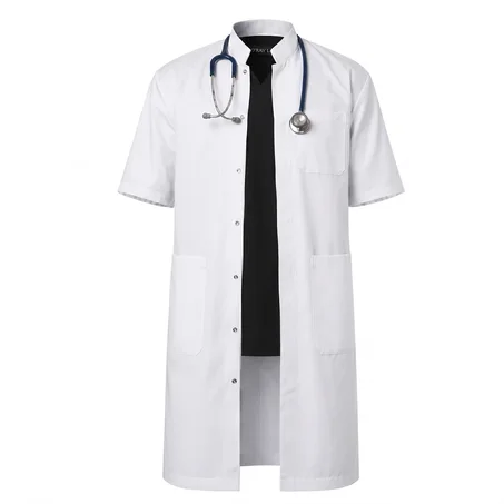 Blouse Demi Manches Col Officier- Homme