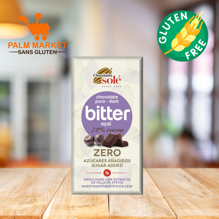 Chocolates Solé Bitter Açai 72%
