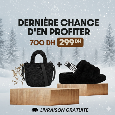 Pack 2 in 1 : Sac & Pantoufles UGG (-60%)