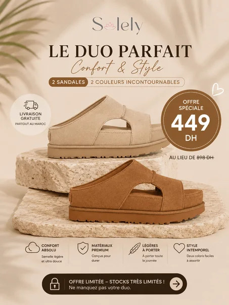2 Sandales Cut Out - OFFRE VIP
