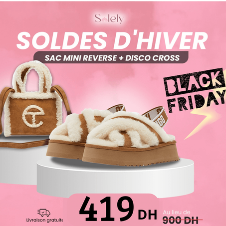 Pack -50% :  Sac Telfar  + Pantoufles de votre choix