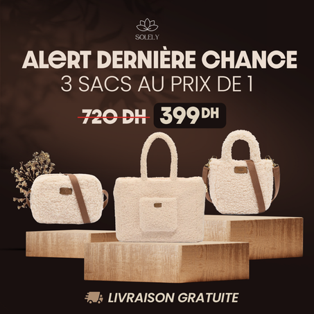 3 Sacs au prix de 1 : PROMOTION -60%