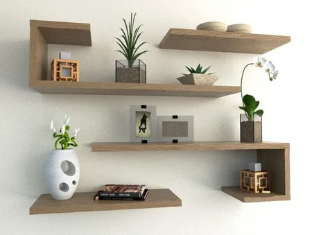 طقم من 4 رفوف للحائط بتصميم عصري وألوان متعددة+توصيل لحد باب المنزل والدفع عند الإستلام