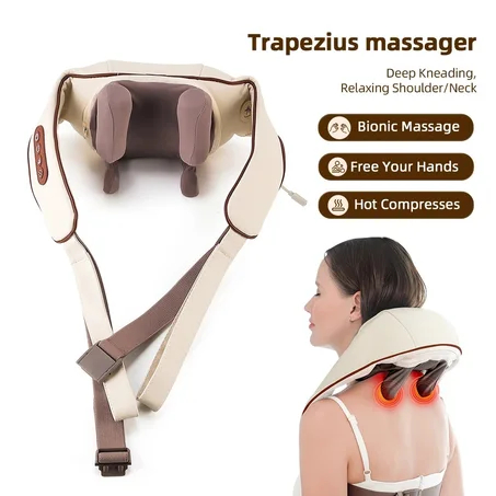 Appareil Massage Cou Epaules Avec Fonction de Chauffage pour Soulager Les Muscles des Épaules, de la Taille et des Jambes